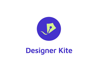 Designer Kite brand branding color design flat graphicdesign icon identity kite logo logo design logos mark minimal pen symbol vector