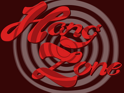 HangZone design hand lettering hangin out illustration