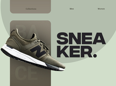 Sneaker Landing page design branding graphic design ui ux vector web design