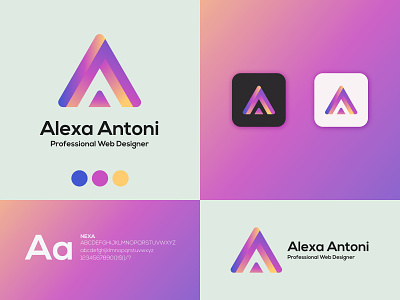 Alexa Antoni Grid logo brand branding graphic design logo typography ui vector