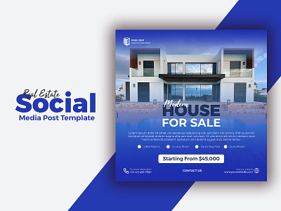 Real Estate Social Media Poster Design brand branding graphic design house poster illustration poster design real estate social media typography vector