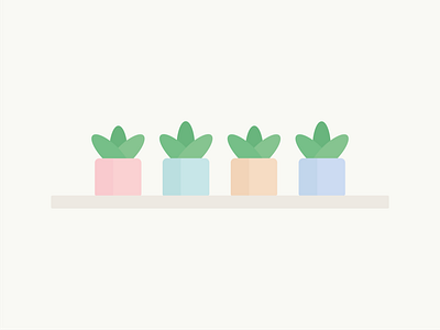 Minimalist Plants Illustration adobe illustrator design illustration minimalist pastel plants spring vector
