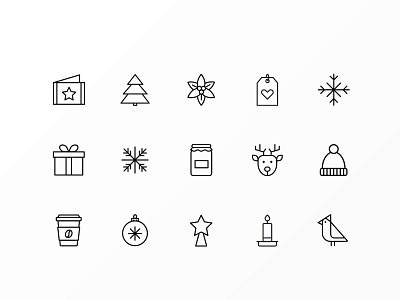 Christmas Icon Collection card christmas gifts icons illustrator snow tree vector winter xmas