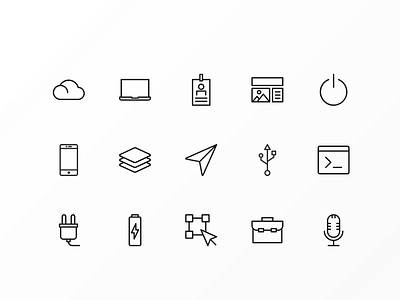 Tech Icon Collection code computer connect design icon phone tech technology ui vector website work