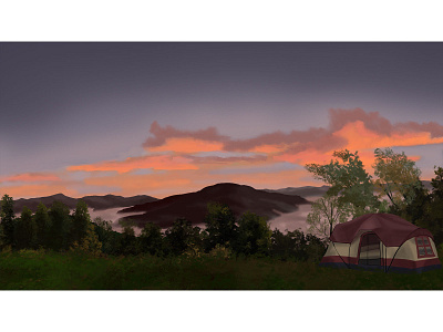 Camp adobe photoshop background cartoon concept art concept design design digital art digital painting illustration