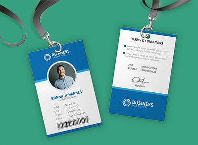 Id Card Design branding clean corporate design graphic design id card illustration logo minimal design vector