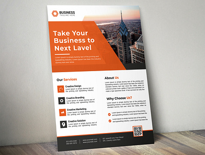 Creative Corporate Business Flyer Design. branding graphic design modern