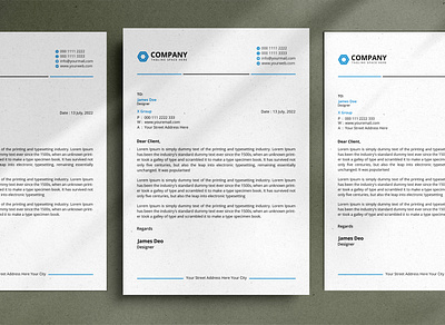 Letterhead Design brand corporate corporate identity design graphic design letterhead letterhead design stationary vector