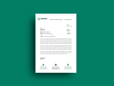 Letterhead Design brand identity business corporate letterhead design graphic design letterhead print vector