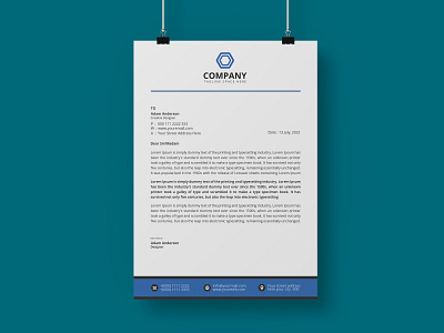 Letterhead Design brand identity business letterhead clean corporate design graphic design letterhead marketing modern print stationary