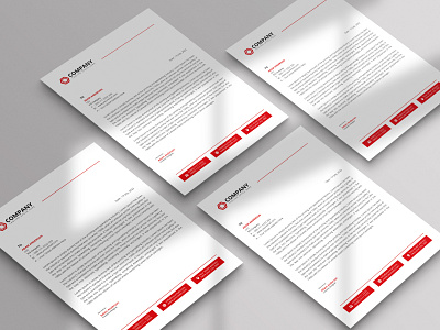 Corporate Letterhead Design business clean design layout letterhead letterhead design minimal print stationery