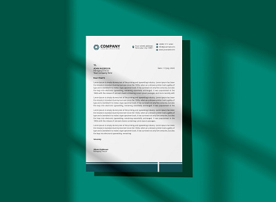 Letterhead Design branding business letterhead corporate letterhead design flyer graphic design layout letterhead print vector