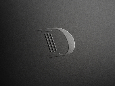 D + pillar brand mark column investment logodesign pillar