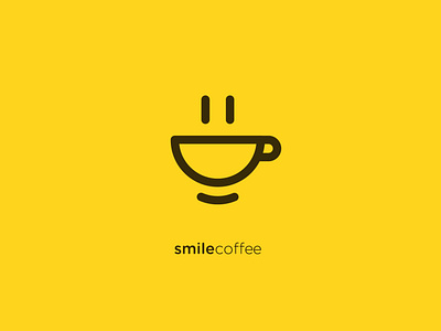 Smile coffee coffee coffee cup cup happy logodesign smile smile coffee yellow