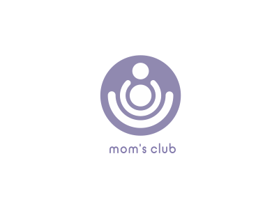 Mom`s club child circle club concept cure design logo mom