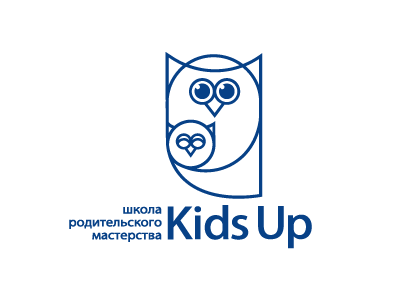 Kids Up concept design kids logo owl