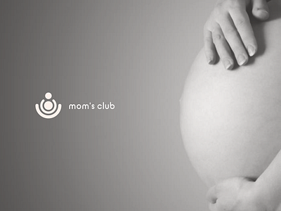 Mom`s club child circle club concept cure design logo mom