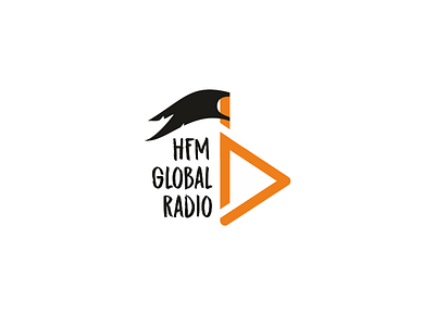 Pirate Radio black flag concept futuristic logo modern pirate radio