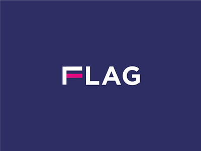 Flag concept flag letter logo