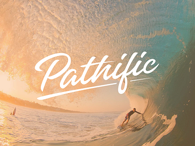 Pathific Logo design lettering logo pacific pathific summer surf