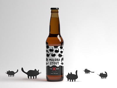 Ten Men Branding beer branding cat craft identity logos milk moloko stout