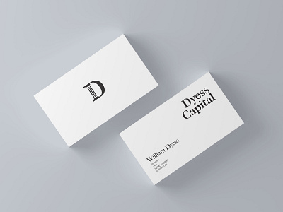 Dyess Capital business card capital column d logo design logo negativespace
