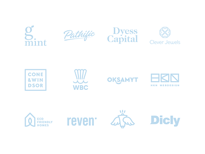 Logos and Marks brand branding catchy logos concept logo set logodesign logotype marks minimal style typography vector