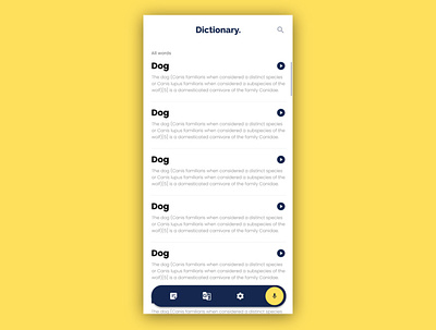 Dictionary app android developer freelance freelancing uidesign uxdesign vishroy