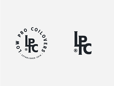 Low Pro Coilovers branding coilsprings letters logo logomark monogram stamp type vintage