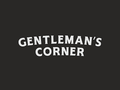 Solo type logo for Gentleman's Corner Barbershop. barber barber shop branding concept logo scissors typography unused