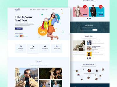 E-commerce Fashion Landing Page dribbble e commerce fashion e commerce fashion landing page fashion landing page