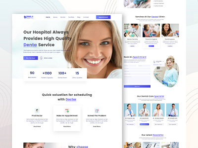 Dental Medical Landing Page Ui Design