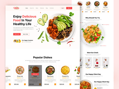 Food landing Page UI Design