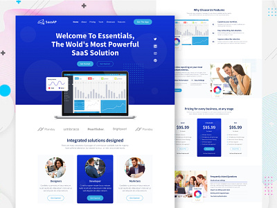 SaaS Landing Page Design saas