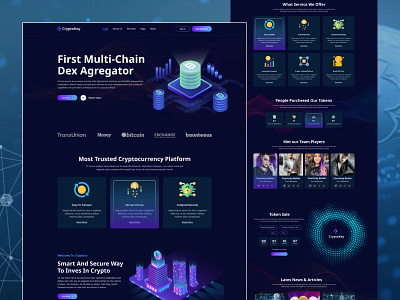 Cryptocurrency Landing Page Website Design blockchain crypto exchange cryptocurrency cryptocurrency landing page design desin fintech home page landing page landing page website nft nft art nft design ui uidesigner uiux userexperience userinterface website