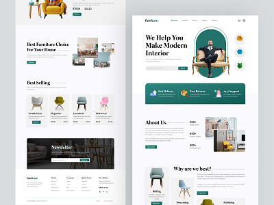 Furniture Landing Page Design design furniture furniture website homepage interior landing landing page design landingpage property ui ui design uidesigner uiux userexperience userinterface ux design web webdesign website