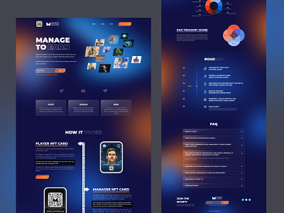 Sports Manager Landing page design