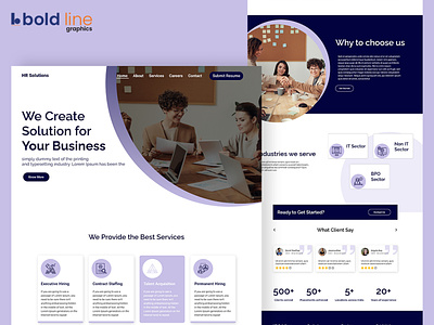 Landing page concept for HR consulting agency graphic design hrconsulting landingpage ui uiux web webservices website
