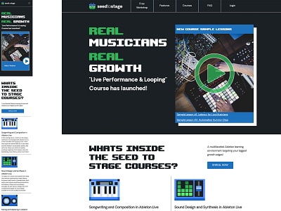 Seed to Stage Mobile and Website art branding colorful design graphic design music ui