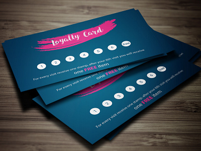 Modern Loyalty Card Design Template branding business design design template graphic design loyalty card loyalty card design