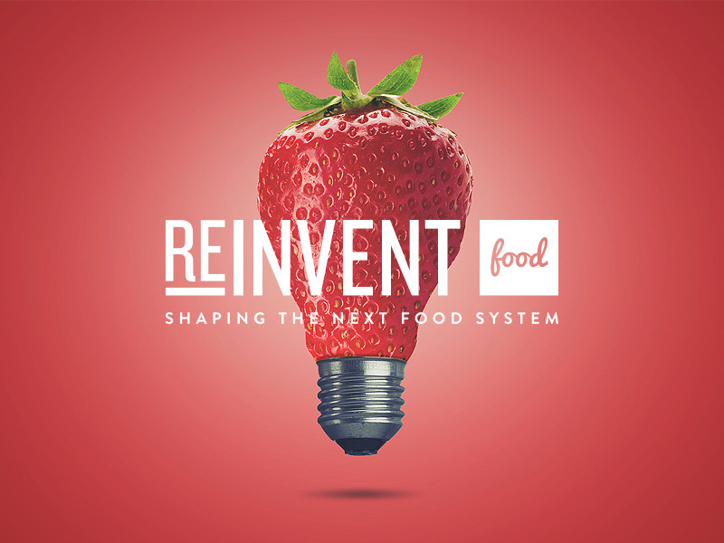 Reinvent Food web logo onepage brand identity startup photoshop ux ui