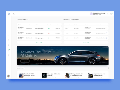 Minium Select Account account app automotive b2b dashboard design ecommerce menu ui ux