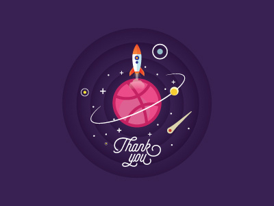 thank you dribbble nasa outerspace planet thankyou