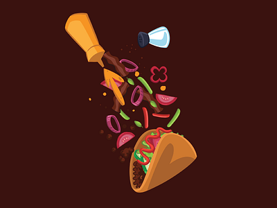 tacos food foodporn hungry illustration meat mexican mexico mustard tacos toasted vegetable
