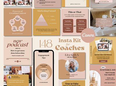 LUSHY Instagram Canva Template Kit branding graphic design instagram social media social media templates