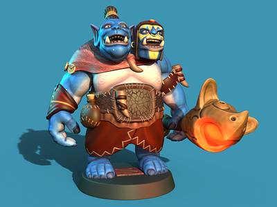 Dota2 OgreMagi Fanart 3d 3d print design 3d sculpting illustration modeling rendering visualization zbrush