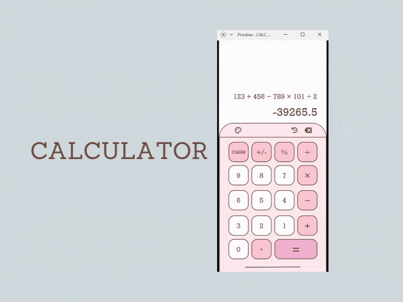Calculator || Daily UI:004 004 aesthetic app appdesign brown calculator cute design dailyui dailyui004 dailyuichallenge dailyuichallenge004 green pink soft ui ui design violet