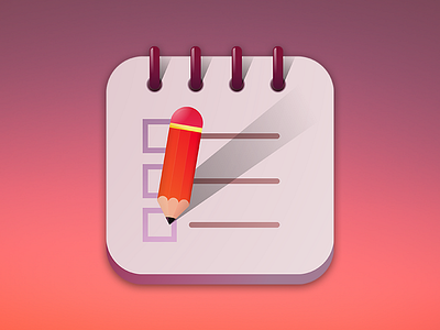 Notepad Icon icon ios mobile notebook notepad pencil vector