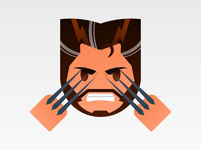 Wolverine " Logan "emoji angry emoji illustration logan movie mutan smiley vector wolverine xmen