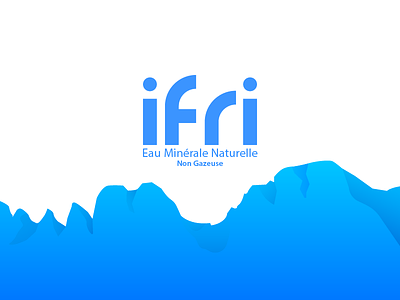 Ifri Logotype Redesign blue brand eau identity ifri liquid logo logotype mountains natural redesign water